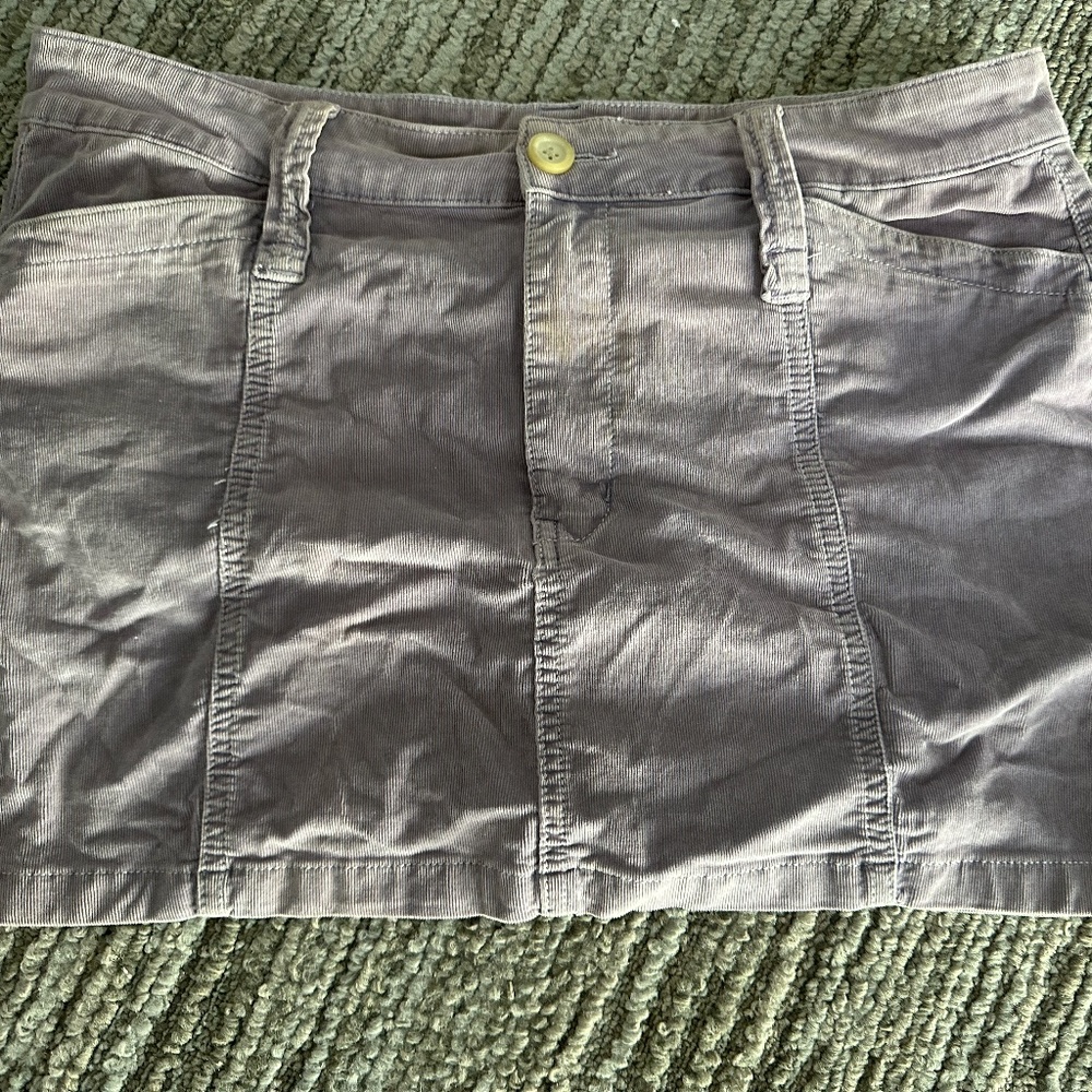 Free People Mini Corduroy Skirt Purple 10